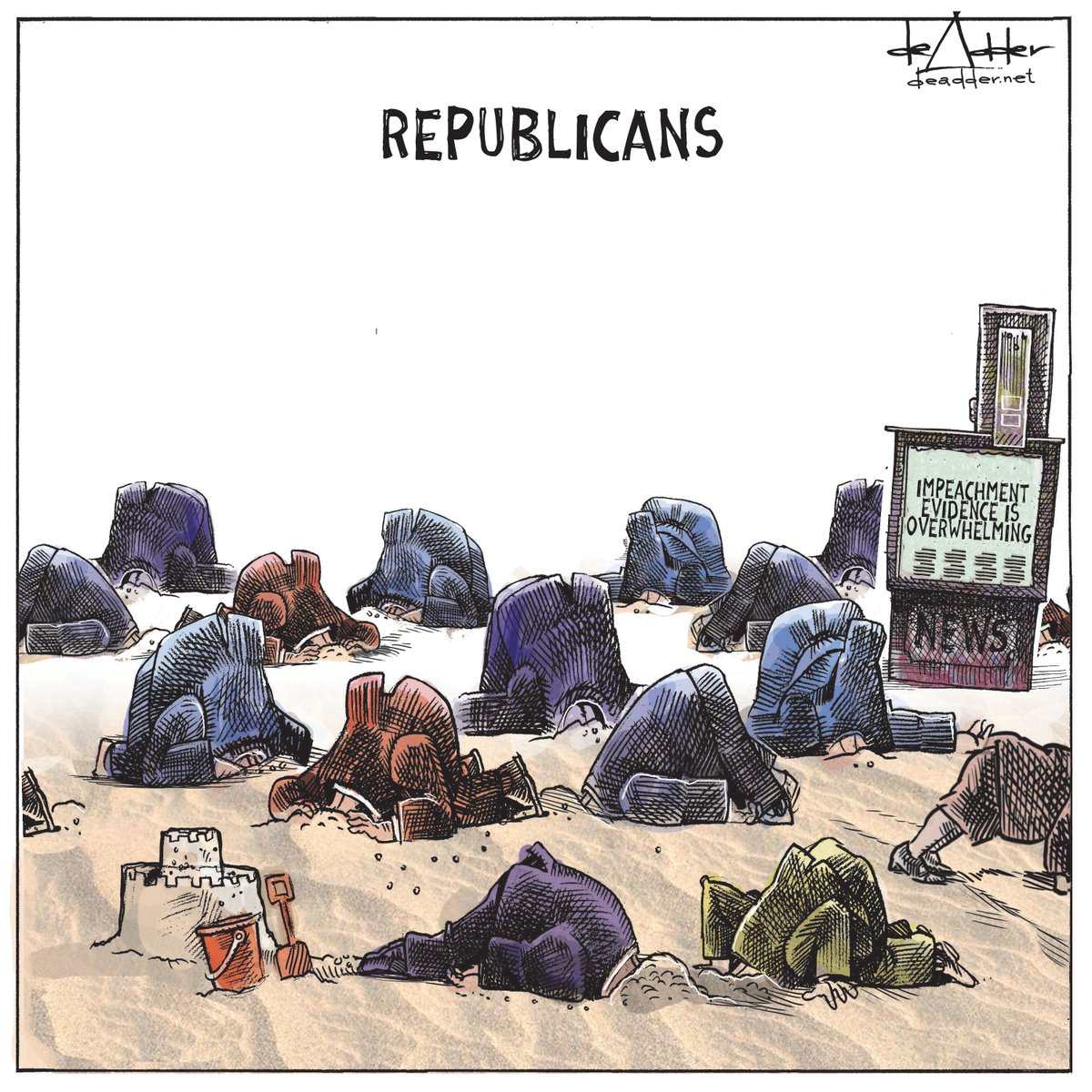 deAdder's tweet image. Cartoon #cartoonrepost #cartoonrecaptioned #ImpeachmentTrial #impeachment #RepublicanSenators