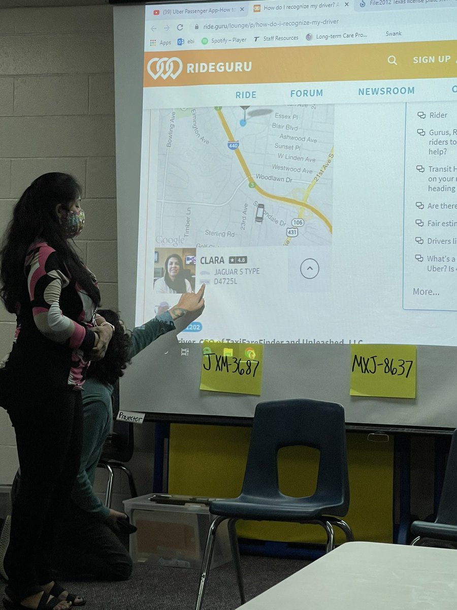 MissHayley4's tweet photo. Part of our unit on drugs and alcohol this month involves learning how to call for a ride and safely identify your ride vs stranger danger. 🚗 🚙 #LIFE18 #TransitionWithAPurpose @TomballTransit1 @n2yinc https://t.co/jo9mUtbXFK