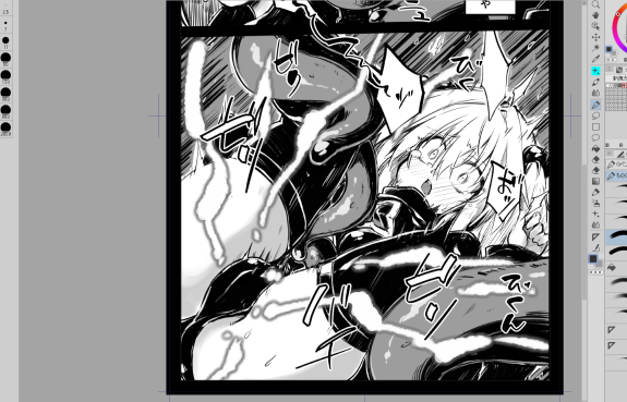 がんばって描いてるよん!!
電撃責め、結構えち可愛く描けてる気がする…ッ!! 