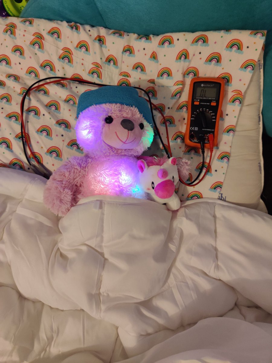 Success. Pinkie Pie is recuperating in the recovery ward. I have her on a multimeter to monitor her vitals, but she's young and has a fresh set of AAAs, and should make a full recovery.