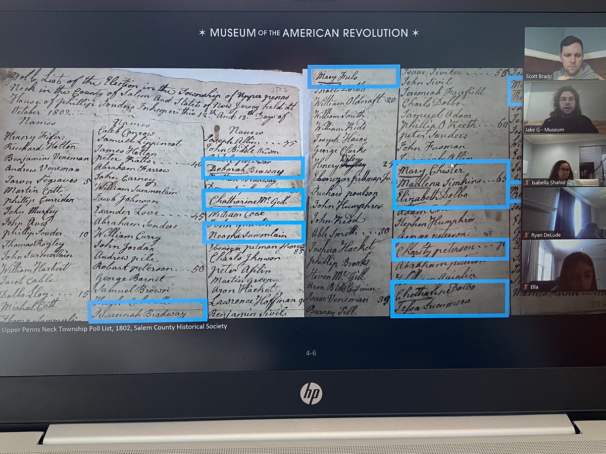 Today we learned that NJ was the first state in the country to allow women and free people of color to vote, over 100 years before the rest of the country did! Thank you <a href="/AmRevMuseum/">Museum of the American Revolution</a> and <a href="/MEF_NJ/">MarlboroEdFoundation</a> for this incredible virtual field trip!