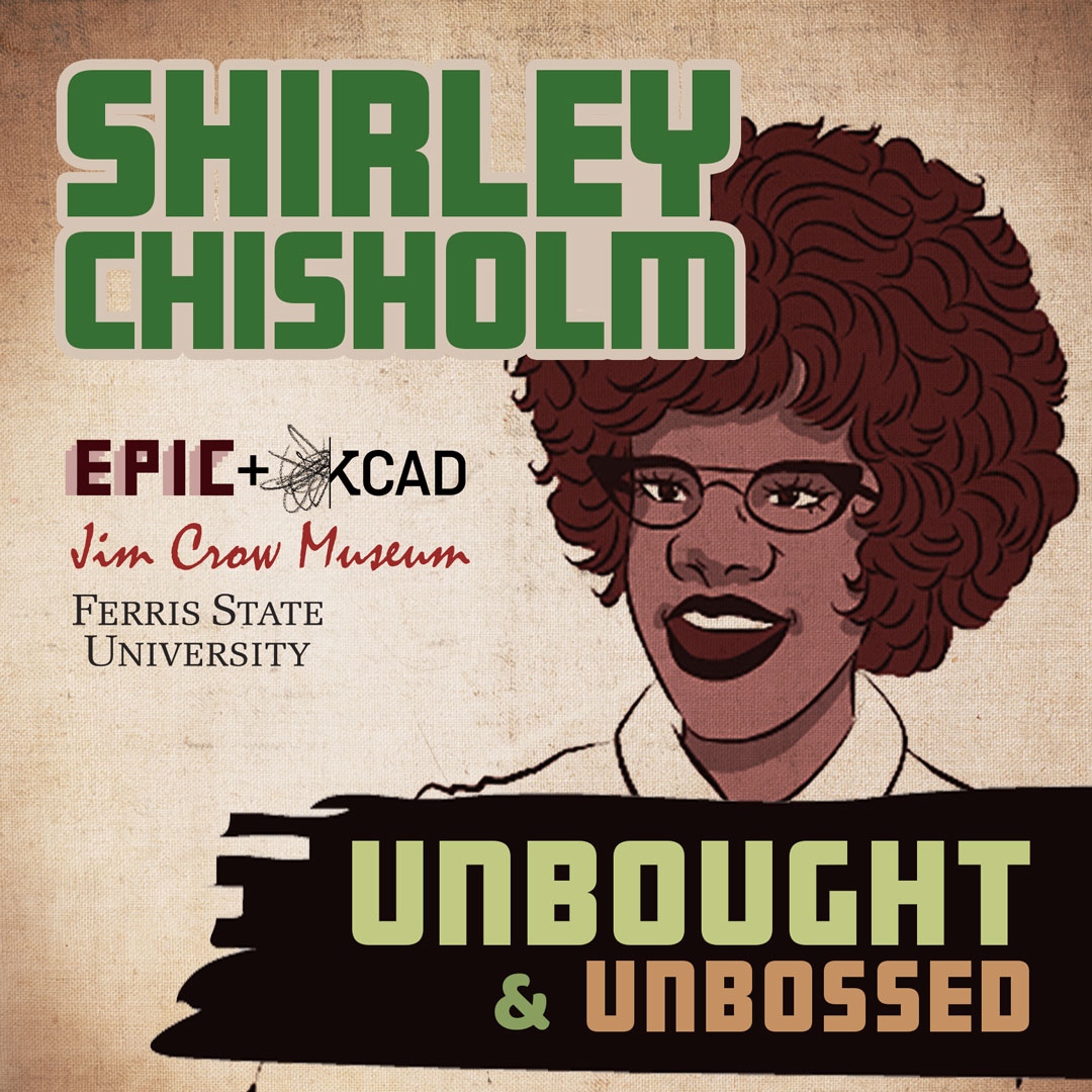 jimcrowmuseum's tweet photo. See the EPIC Shirley Chisholm animation: a collaborative project by the students and faculty of Kendall College of Art and Design of Ferris State University (KCAD) and the Jim Crow Museum as part of The EPIC Project. https://t.co/r71bwXl6cn​

@TheEpicProject #ferrisforward https://t.co/UfNLI4ZYnl