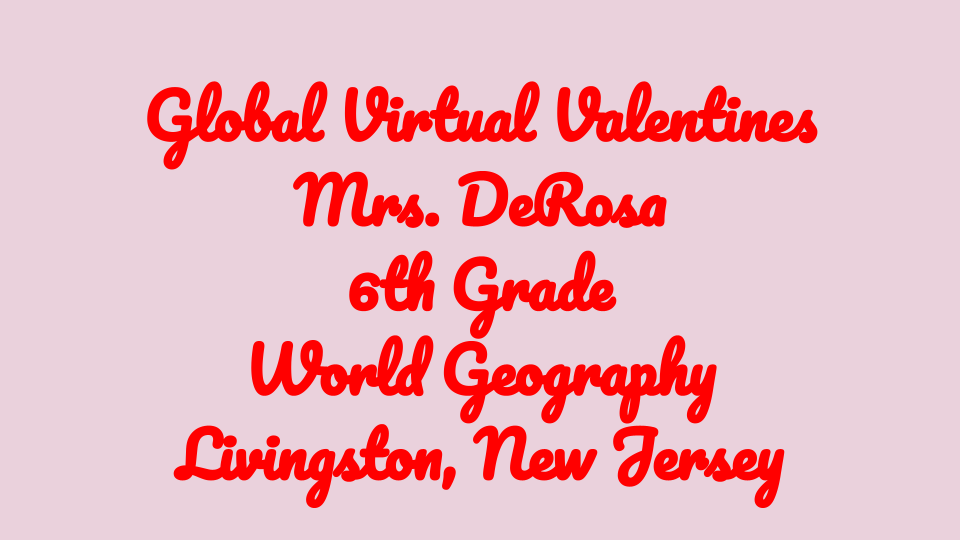jsentallib's tweet photo. Check out our Global Virtual Valentines from Mrs. DeRosa's students! https://t.co/nGkHEZ2akM #k12valentines https://t.co/Q3IzTMTme4