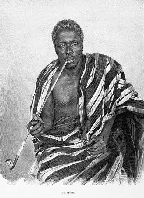 King Shark of Dahomey Kingdom (Benin) tirelessly fought European colonialism and imperialism in Africa.In 1868, France signed a treaty with his dad, King Glele. The agreement placed Cotonou under French control, but they were prohibited from enforcing their customs on locals.