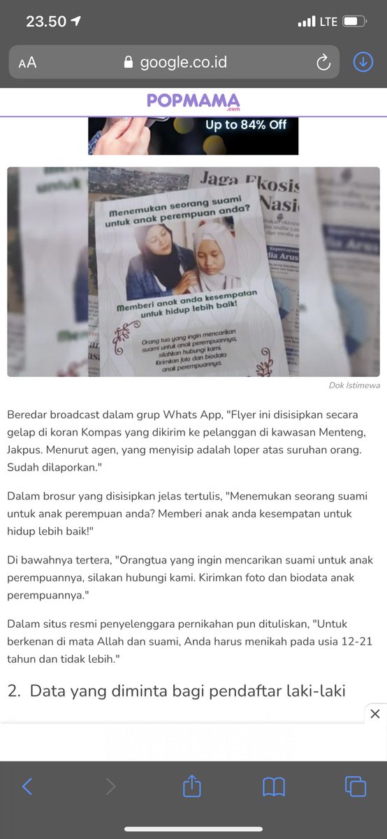 [Jakarta]Popmama mengunggah berita ini sekitar pukul 16.50an (gak lihat timestamp) dan disebutkan di situ bahwa flyer Aisha Weddings disisipkan di Koran Kompas di kawasan MentengIni dari broadcast ya yang bisa aja bener apa enggak, tapi yang jelas ada fungsinya pake Jakarta