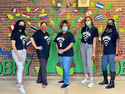 MccorkleMs's tweet photo. My third grade team decided to dress alike with these lovely shirts made by @MotonTeaching !! Man i love my team @danimateran1 @BatesSweed and Ms. Oliver, thank you ladies for all you do!! #OurConnectionIsStrong #SpreadTheLoveWeek #BetterTogether @Hobby_Mustangs @SouthArea_HISD https://t.co/Rn3X1BzFWI