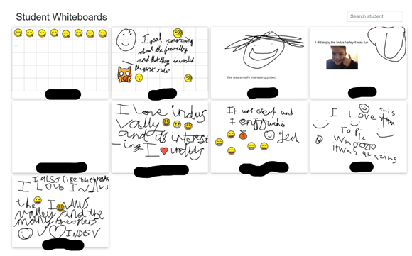 4A shared their feelings with each other as they came to the end of the Indus Valley project today. Lots of happy faces 😊🤔💭 <a href="/Habsmonmouth/">Haberdashers' Monmouth School</a> <a href="/MonBoysPrep/">Monmouth Boys' Prep</a> #IndusValley #Humanities #Year4 #RemoteLearning