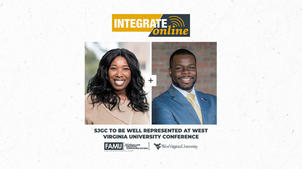 TODAY Professor <a href="/RanataHughes/">Ranata Hughes</a>  and Alum <a href="/EM_Winkfield/">Eric M. Winkfield, M.S.</a> will be speaking on a <a href="/WestVirginiaU/">WVU Mountaineers · Let’s Go!</a>  panel as part of its Integrate Online conference encompassing change and cultural communication! #wvuimc #integrateonline
TUNE in at 12 PM! 👉🏾 bit.ly/3p7IucE