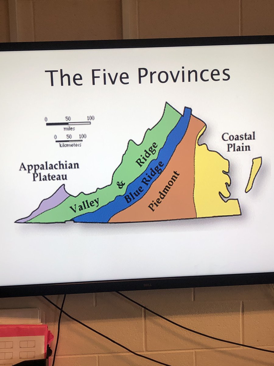 Today, in one of Ms. Doss’s Earth Science classes students learned about Virginia’s five geographic provinces! #iamcucps @Mrs_Long11 <a href="/cloverdale2013/">C. Jones</a> <a href="/sheri_almond/">Sheri Almond</a>