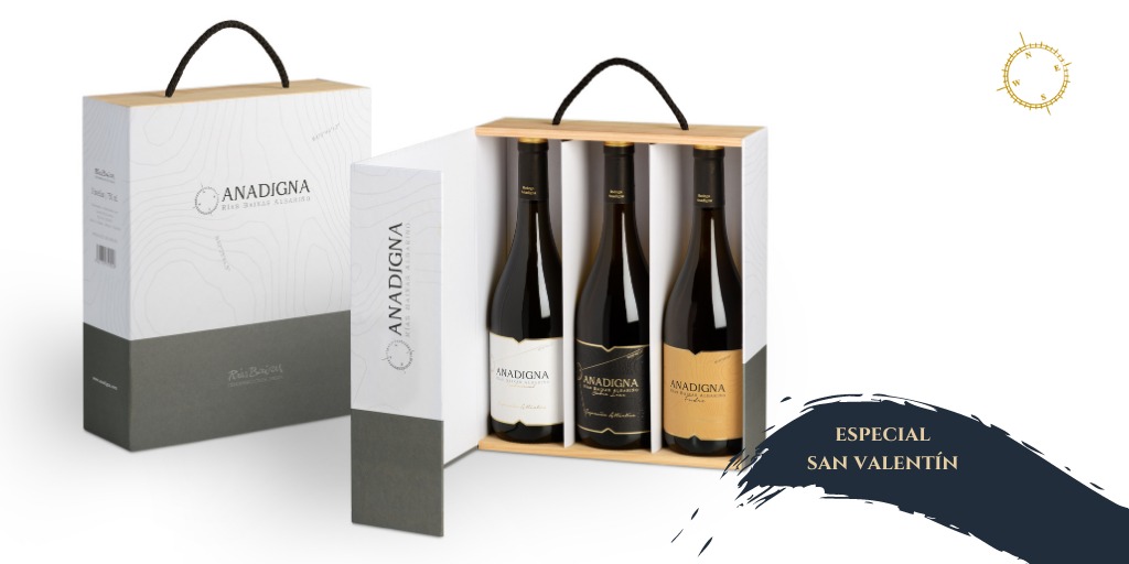 Este San Valentín regala Anadigna ❤
En nuestra web puedes adquirir estas ideas👇

🥂Estuches de tres botellas y Magnum. 
🍇Experiencia Anadigna. Un bonito regalo que podéis disfrutar posteriormente en pareja.

📲anadigna.com 

#SanValentin #IdeasRegalo #regalavino