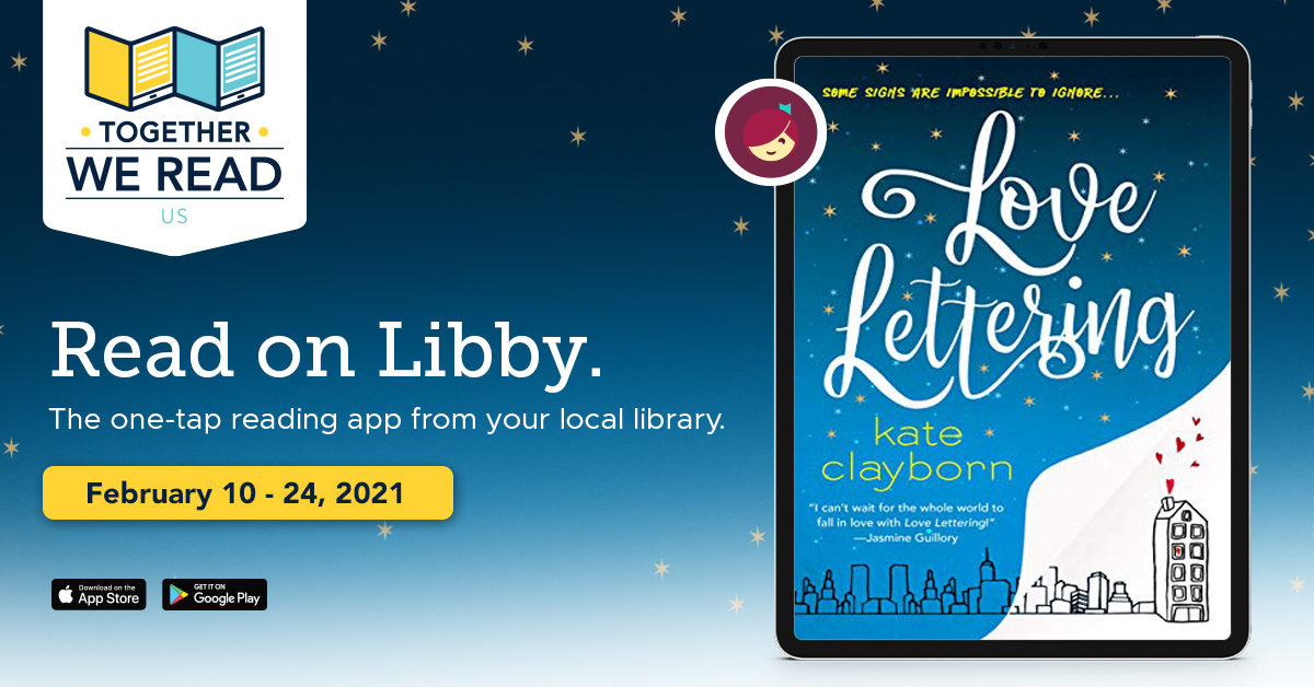 ncvlibrary's tweet photo. Join #TogetherWeRead &amp; borrow ‘Love Lettering’ by Kate Clayborn:

📅Feb. 10-24
📚 ebook &amp; audiobook
📝More info: https://t.co/TKP4N29q4X https://t.co/kuyjukaUXu