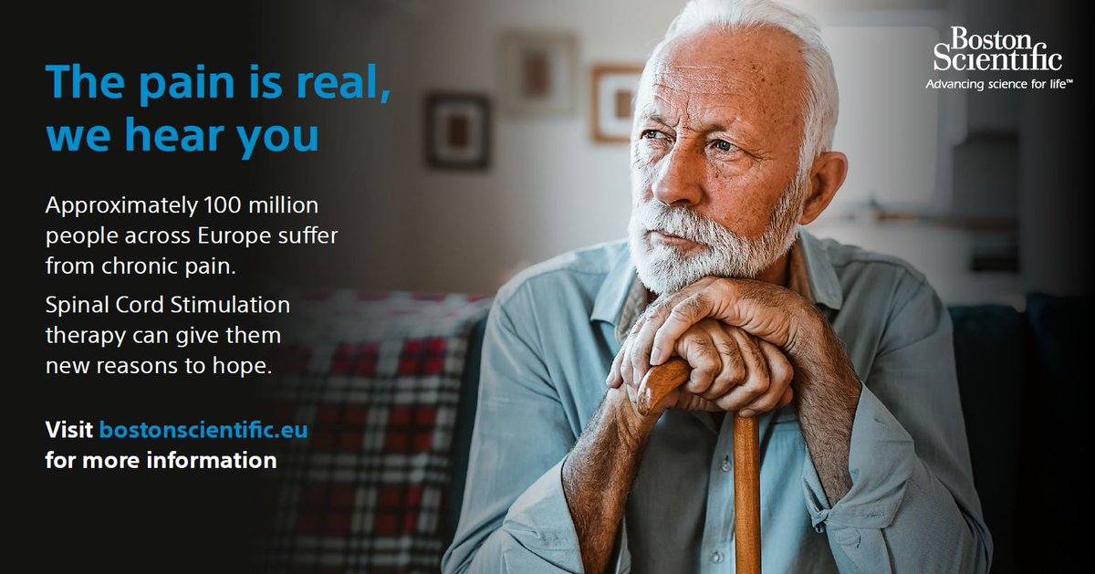 BSCEMEA_Neuro's tweet photo. 1 in 5 adults in Europe is living with chronic pain. There are options for patients to manage pain and regain quality of life. Learn more: https://t.co/5NHdspaxht #NowYouHearMe https://t.co/MZW865HVV9