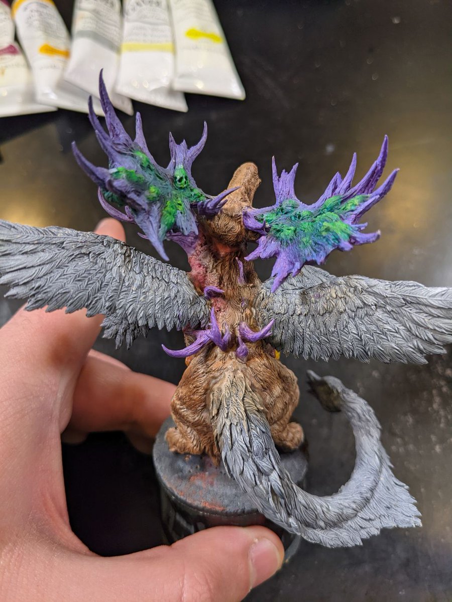 SteepTPainting's tweet photo. WIP on the Canuckmera from @creaturecaster!!β β β β
#monsterclay #art #sculptureart #artist #gallery #sculptor #sculptureartist #creaturecaster #chimera #basing #waterfall #rocks #miniature #miniatures #tabletop #tabletopgames #tabletopstrategy #miniaturepainting #oils https://t.co/fLgq0dnQeY