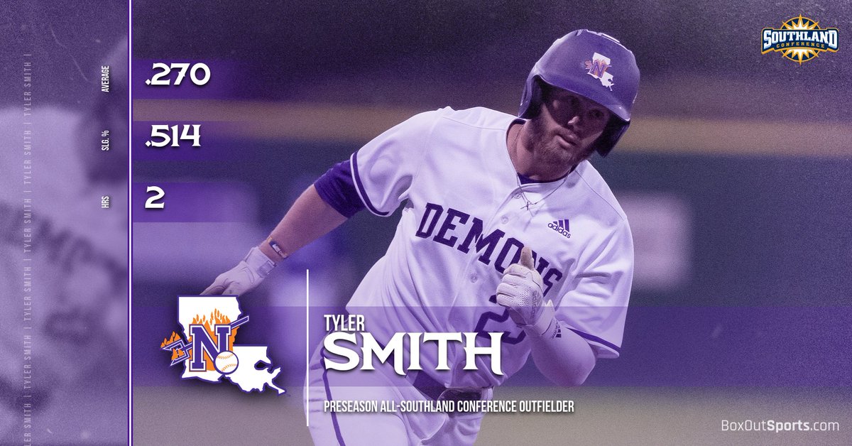 NSUDemonsBSB's tweet image. Congratulations to our Preseason All-Southland Conference selections:

OF Tyler Smith (@t___smith10) 
C Marshall Skinner (@m_skinner9)

#ForkEm