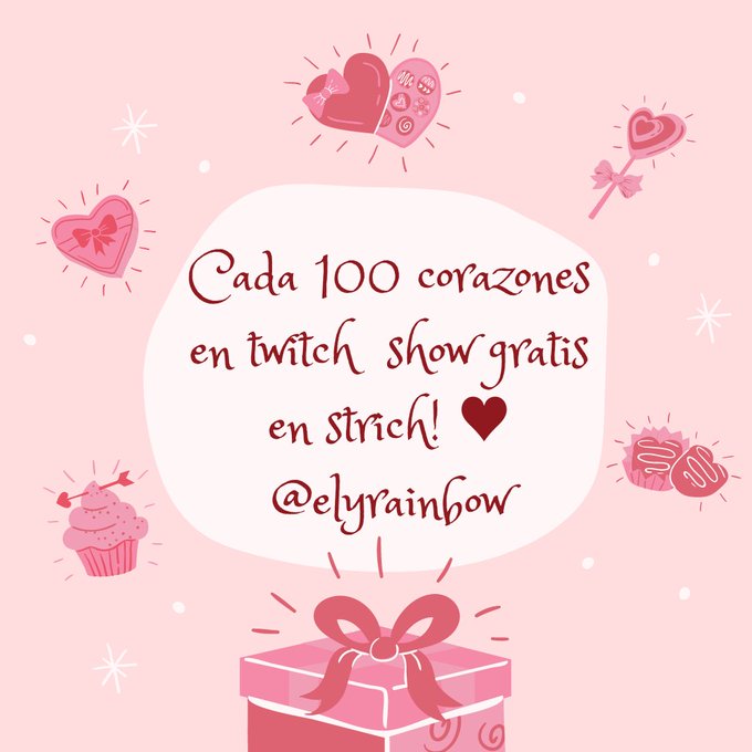 S&iacute;gueme en Twitch! Cada 100 seguidores en Twitch hay show gratis en Strich!!!! 💝💝💝💝💝Aprovecha y colabora<a href="/tag/stripchat"class="tags"><span>#stripchat</span></a><a href="/tag/stripmenow"class="tags"><span>#stripmenow</span></a><a href="/tag/stripchatlive"class="tags"><span>#stripchatlive</span></a>