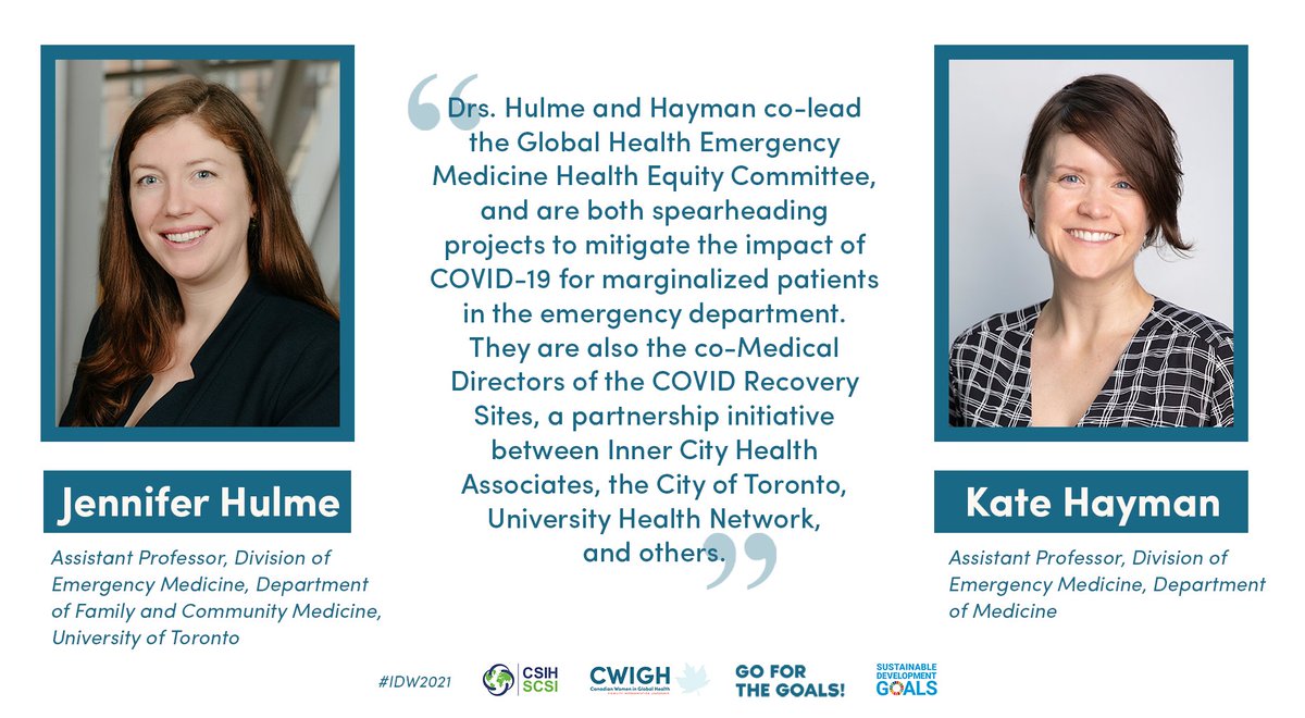 Can Global Health │ Santé mondiale Can (@cagh_acsm) on Twitter photo Drs. @JenniferHulme and <a href="/hayman_kate/">Kate Hayman</a> co-lead the Global Health Emergency Medicine Health Equity Committee, and are both spearheading projects to mitigate the impact of #COVID19 for marginalized patients in the emergency department.
#CWIGH #FCSM #IDW2021 #GoForTheGoals Drs. @JenniferHulme and <a href="/hayman_kate/">Kate Hayman</a> co-lead the Global Health Emergency Medicine Health Equity Committee, and are both spearheading projects to mitigate the impact of #COVID19 for marginalized patients in the emergency department.
#CWIGH #FCSM #IDW2021 #GoForTheGoals