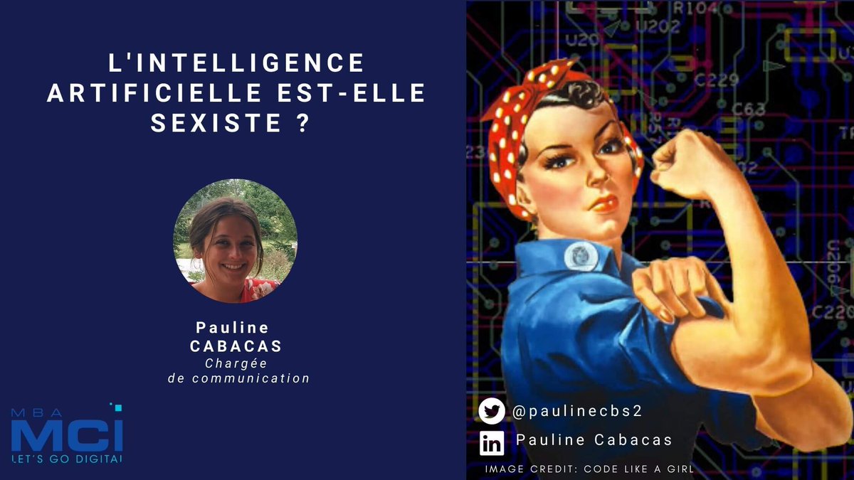 L'intelligence artificielle est-elle sexiste ? 

Découvrez mon 1er article pour le blog du #MBAMCI 💪🏻
Merci d'avance pour vos RT, ❤️ et commentaires. Bonne lecture ! 

👉🏻bit.ly/3p2vyVu