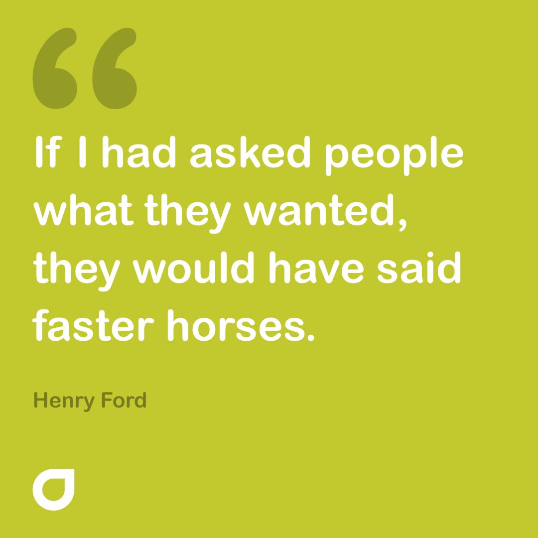 DesignitCC's tweet photo. “If I had asked people what they wanted, they would have said faster horses.” – Henry Ford
#designquote #designinspiration #DesignBetterTogether #GoodDesignisGoodBusiness https://t.co/stNIIO1SOp