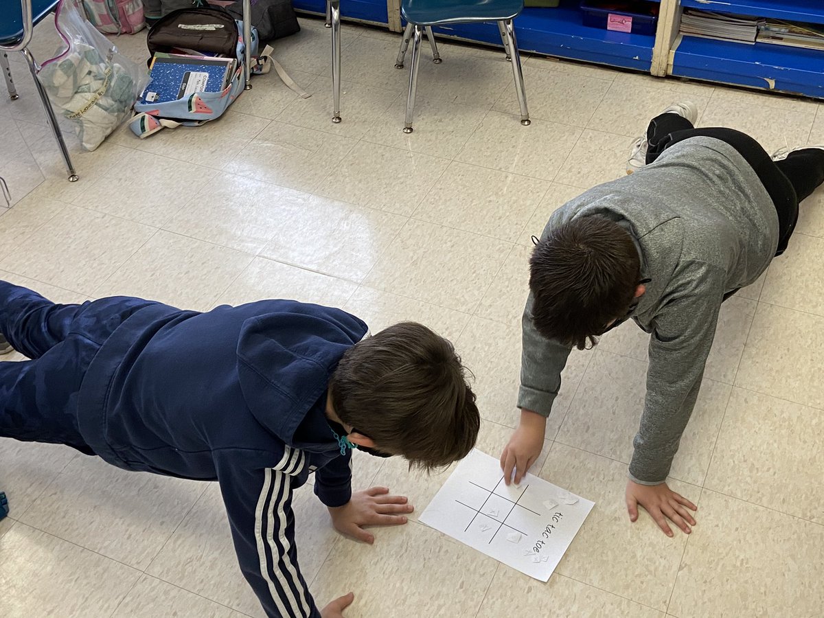 Tic Tac Toe Plank Challenge @BXVES_principal