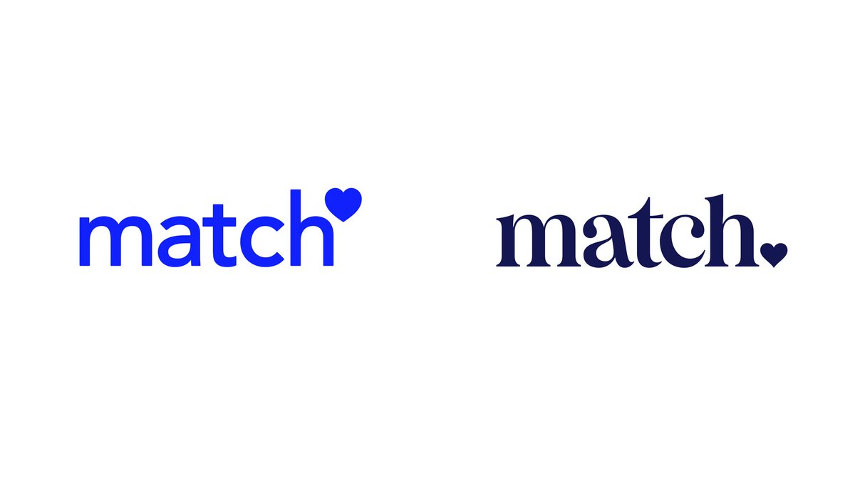 jeeveswilliams's tweet image. a sans serif logo being rebranded... into a serif logo?! a bland wordmark being given some spice and personality?! in 2021?!

the new ‘match’ logo absolutely fucks
