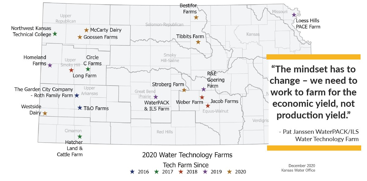 kswateroffice's tweet photo. The #KWA 2021 Annual Report to the Governor & Legislature shares responsibilities of KWA who advise the Governor & Legislature on #KSwater policy matters & share priorities identified by KWA relative to expenditure of #SWPF #KSWater #KSLeg #WaterTechnologyFarms #OgallalaAquifer https://t.co/BhnZ4Pqe2Q