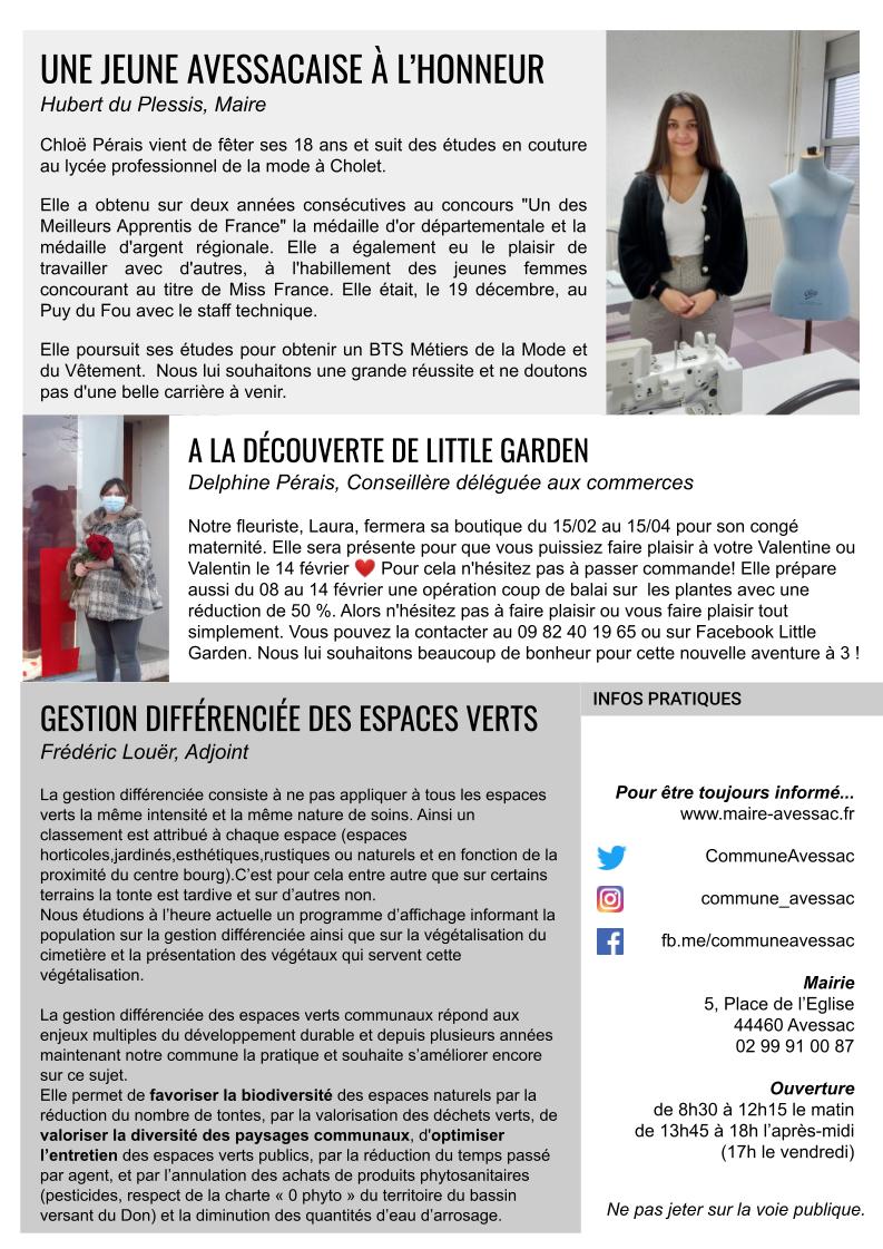 CommuneAvessac's tweet photo. 📝 La gazette du mois de février est sortie.
Elle est comme d'habitude disponible dans vos commerces, à la Mairie, ainsi qu'à la médiathèque.

Bonne lecture ! https://t.co/KsyrrhY2t1