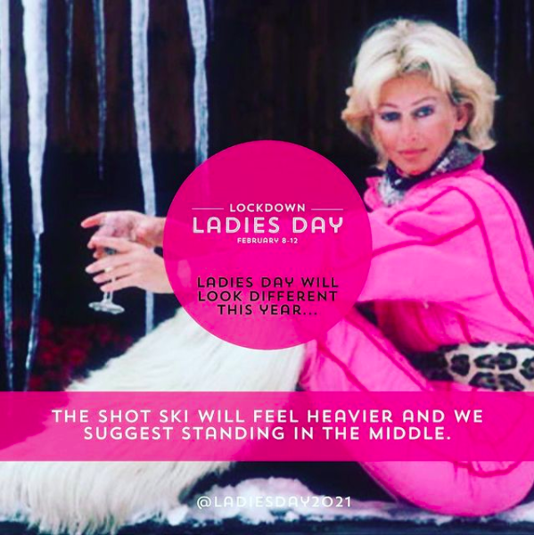 LindoFfur's tweet photo. Lockdown Ladies Day 2021 is in full swing! Go follow @ladiesday2021 for some amazing shopping, exclusive deals, door prizes and apres contests! Fingers crossed our slopes will be open soon 🎿 https://t.co/q6vGjxEwvZ