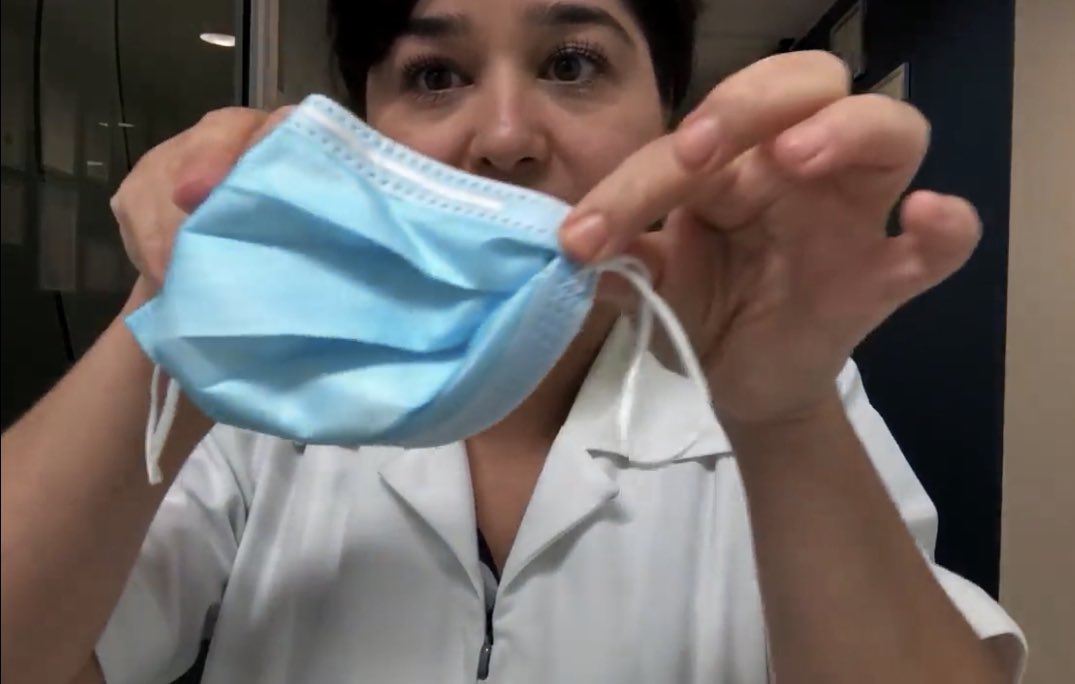 15) VIDEO—I think the knotted & tucked surgical mask is tricky for people to understand without a full video. Here is the video to demonstrate how to do it. (HT  @Arriadna)