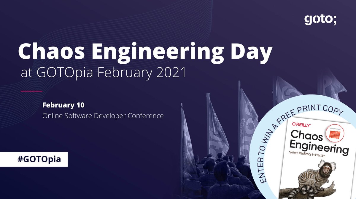 verica_io's tweet image. @GOTOcon #Gotopia attendees don&apos;t forget to enter to win a print copy of the @OReillyMedia Chaos Engineering Book. We&apos;re giving away 10 copies! 

gotopia.eu/february-2021/…
#ChaosEngineering