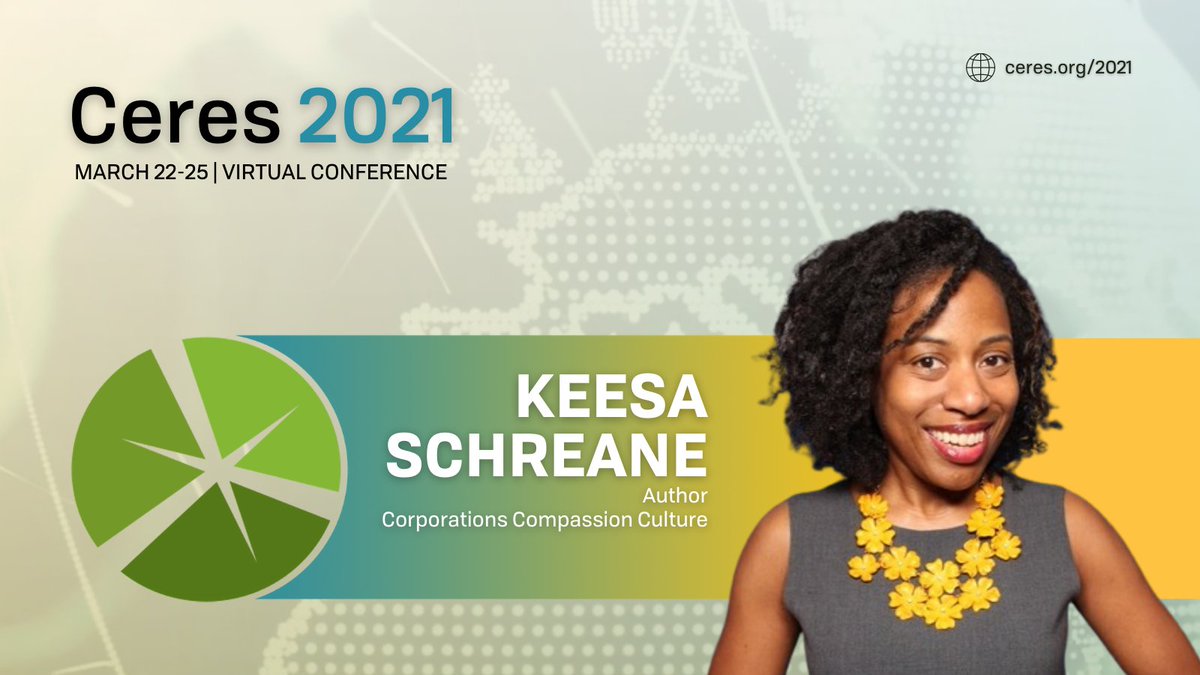 CeresNews's tweet photo. Don't miss @Refinitiv's @KeesaCamille at #Ceres2021 discussing how we can #BuildBackBetter for a greener economy: https://t.co/ANaI4bPH2W #TransformTomorrowToday https://t.co/n3UZRkYd50