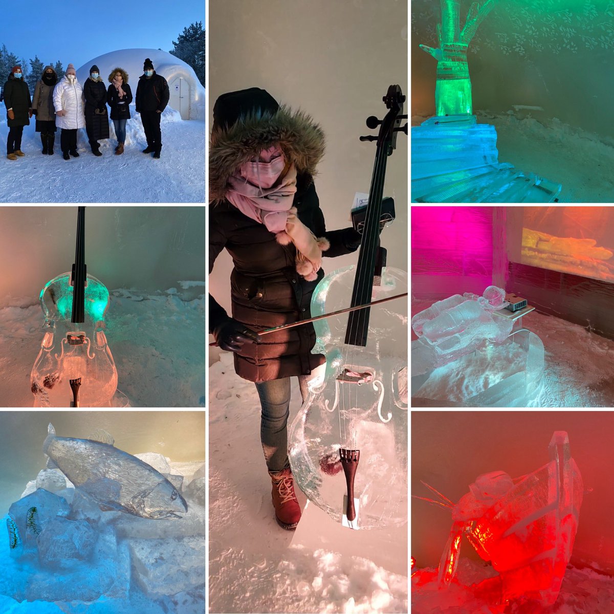 NiinaViljakaine's tweet photo. Upean maagisessa jääiglussa on tunnelmaa - kannattaa käydä ihastelemassa❄️ Kiitos @Soundome #ihmeellinenimatra #jääiglu #imitsi #imatra https://t.co/BNnU046k9J