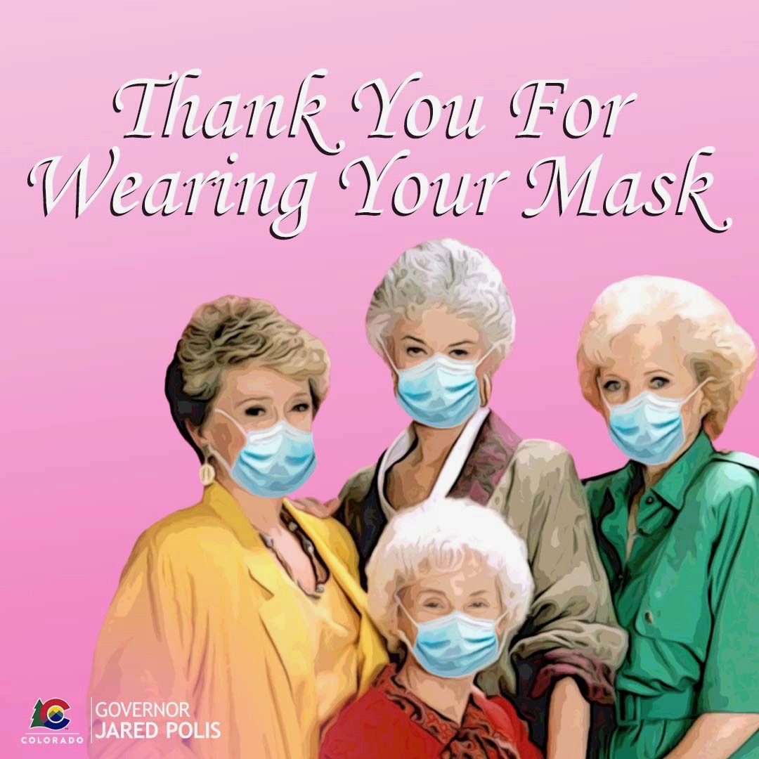 GovofCO's tweet photo. Your heart is true, you’re a pal and a confidant. 😷 https://t.co/HgGMSeVcP5