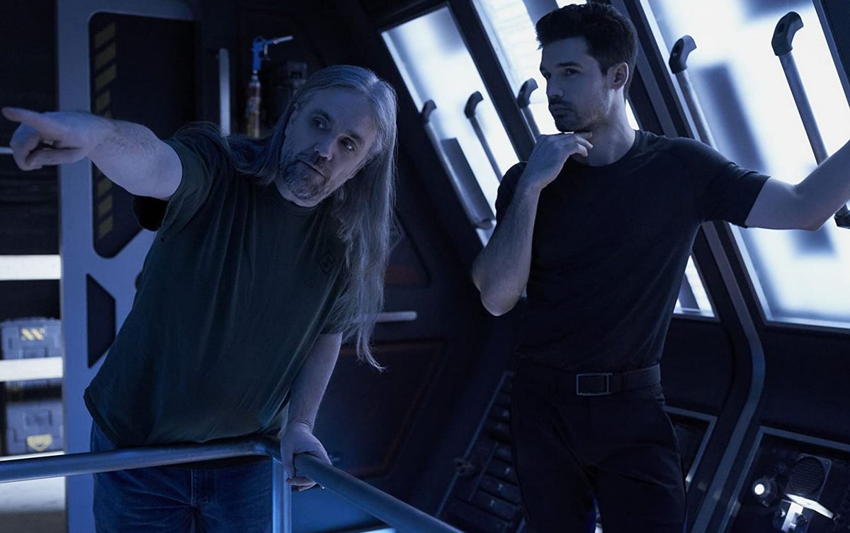 When one of The Expanse fathers explained which button Steven Strait should push.(you always need to push a button).