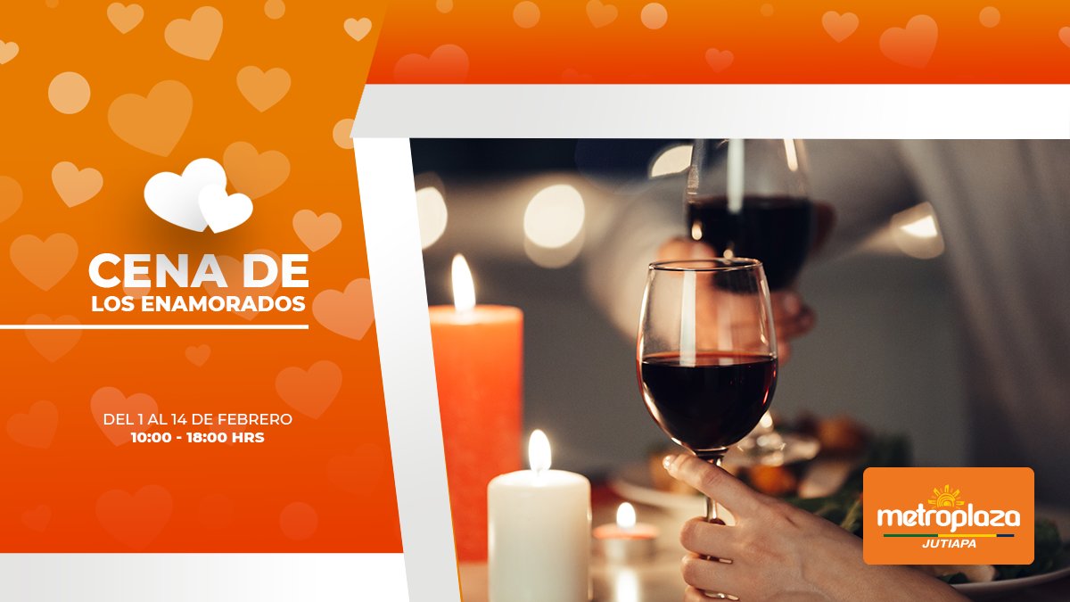 🥰Cena de los Enamorados en Metroplaza Jutiapa🥰
Por tu compra mínima de Q200.00 participa en el Sorteo de una de las cenas dobles que tenemos para ti.♥️🥰
⠀⠀
📅 Del 1 al 14 de febrero
⏰ Horario: 10:00 a 18:00 horas
⠀⠀
¡Metroplaza Jutiapa todo cerca de ti!
#TodoCercaDeTi