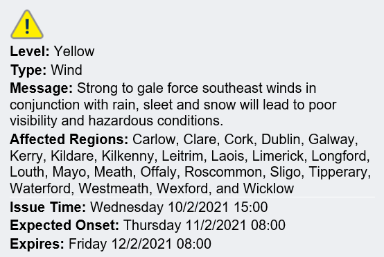 countykerry's tweet photo. Met Éireann has issued an additional weather warning for strong winds in Kerry on Thursday which are expected to contribute to hazardous driving conditions #Kerry

Please travel with caution on all routes on Thursday https://t.co/F9INJIXDVl