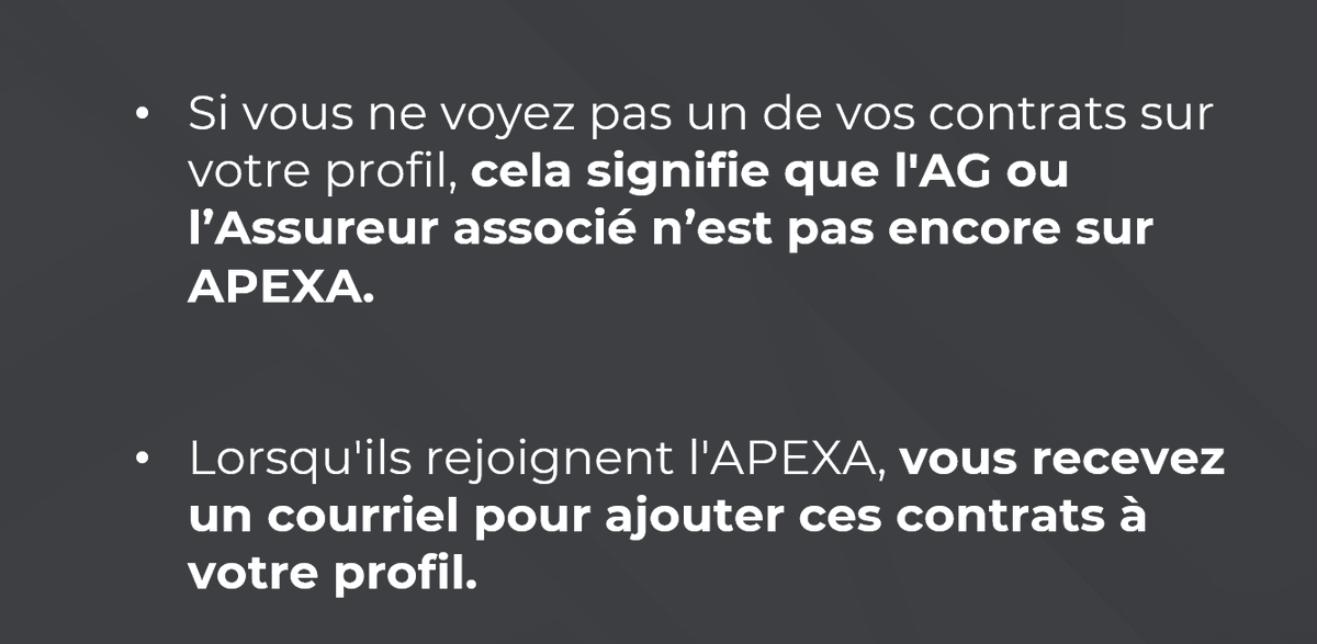 APEXA_Corp's tweet photo. L'une des fonctionnalités uniques d'APEXA est qu'elle vous permet d'accéder facilement à vos contrats AG et Assureurs en un seul endroit. En savoir plus sur les #fonctionnalités et les #avantages d’APEXA tous les mercredis ! #APEXA #Assurancevie https://t.co/HuUPc7wF49