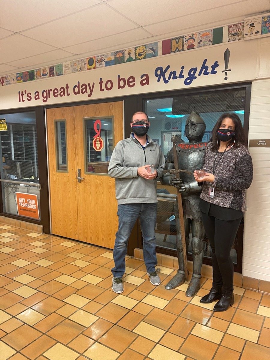 Celebrating Wall High School Educators of the Year:  Mrs. Griggs and Mr. Delutio #thebest #WHS #proud