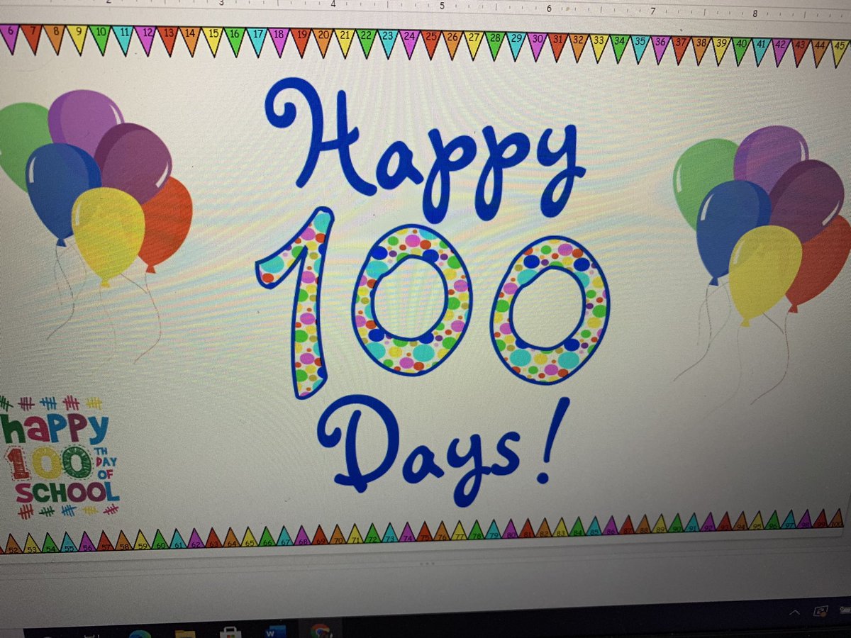Mrs_Hendershot's tweet photo. Celebrated the #100thDayofSchool  a day early today using a fun @PearDeck ! Thank you for allowing me to be a part of your awesome class @zulma_ppsgrade1 https://t.co/SrGVs2QuV4