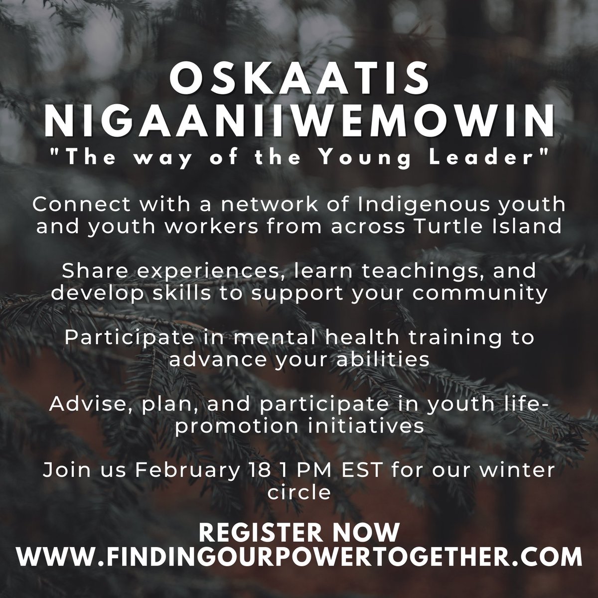 FOPT2022's tweet photo. The Young Leaders Circle is a group of Indigenous youth from across Turtle Island who share a common interest in supporting youth in their communities.
#youthrise #findingourpowertogether #decolonize #indigenous #council #training #mentalhealth https://t.co/EMGgcE7uQH