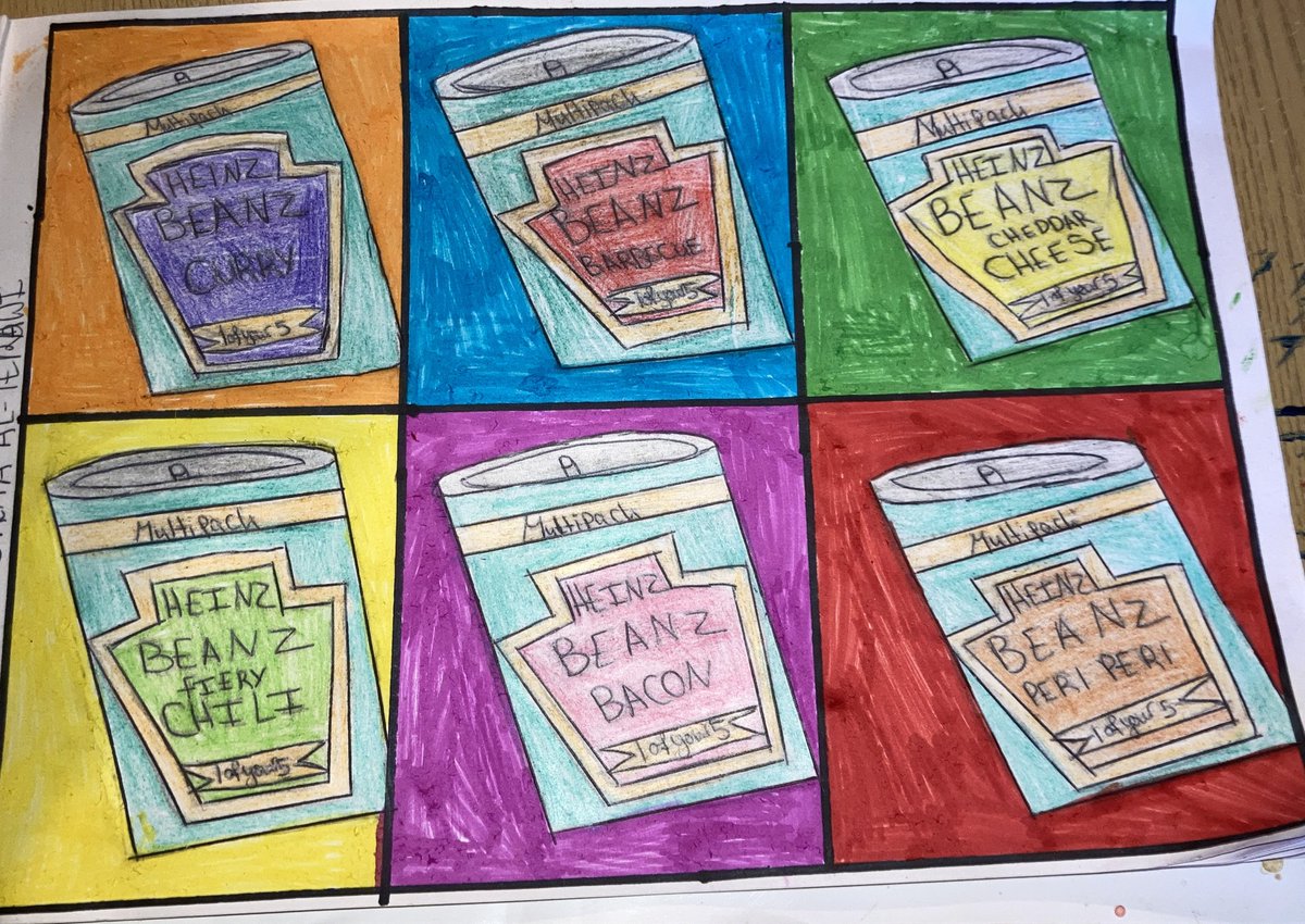 AlbionTechnolo1's tweet photo. Year 8 have been looking at #popart this week. Some fantastic work in already. Well done, keep up the great work. @AlbionAcademy https://t.co/WvMPgG75od