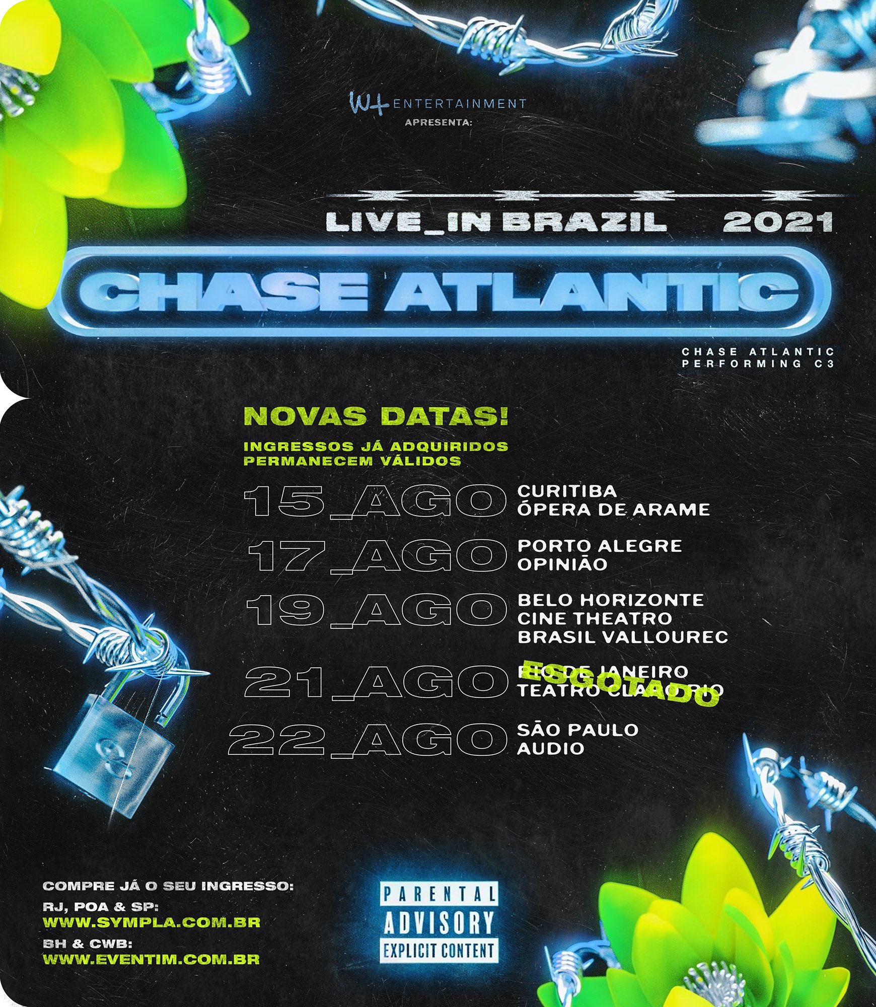 CHASE ATLANTIC BRASIL 🇧🇷 on Twitter "Devido à pandemia, os shows da
