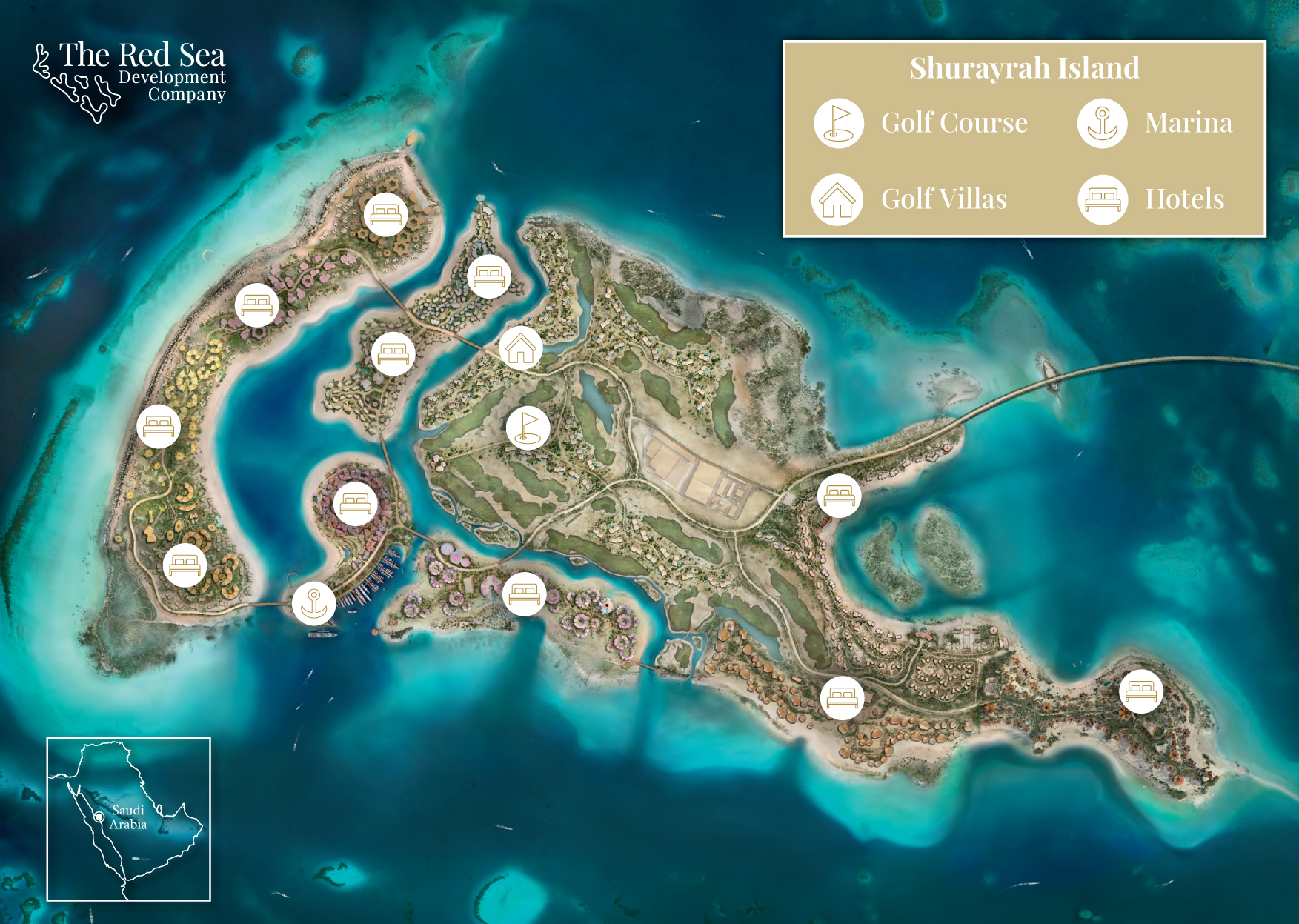 Red Sea Global on Twitter: "The 11 hotels our hub will be operated by some of the distinguished hotel brands in the world. The island's natural landscape will be