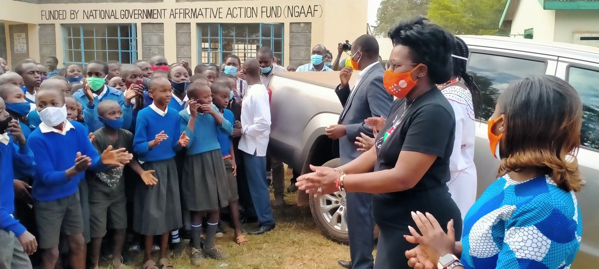 AFGMBoard's tweet photo. Gender CAS @Rachelshebesh engaged pupils from Nasokol Boarding School in West Pokot County. The CAS was accompanied by @MoICTKenya CAS @MaureenMbaka1,  our Chairperson Ms. Agnes Pareyio &amp; CEO @lolojuberna among other dignitaries. #Act2EndFGM https://t.co/4gkWE2CZEc