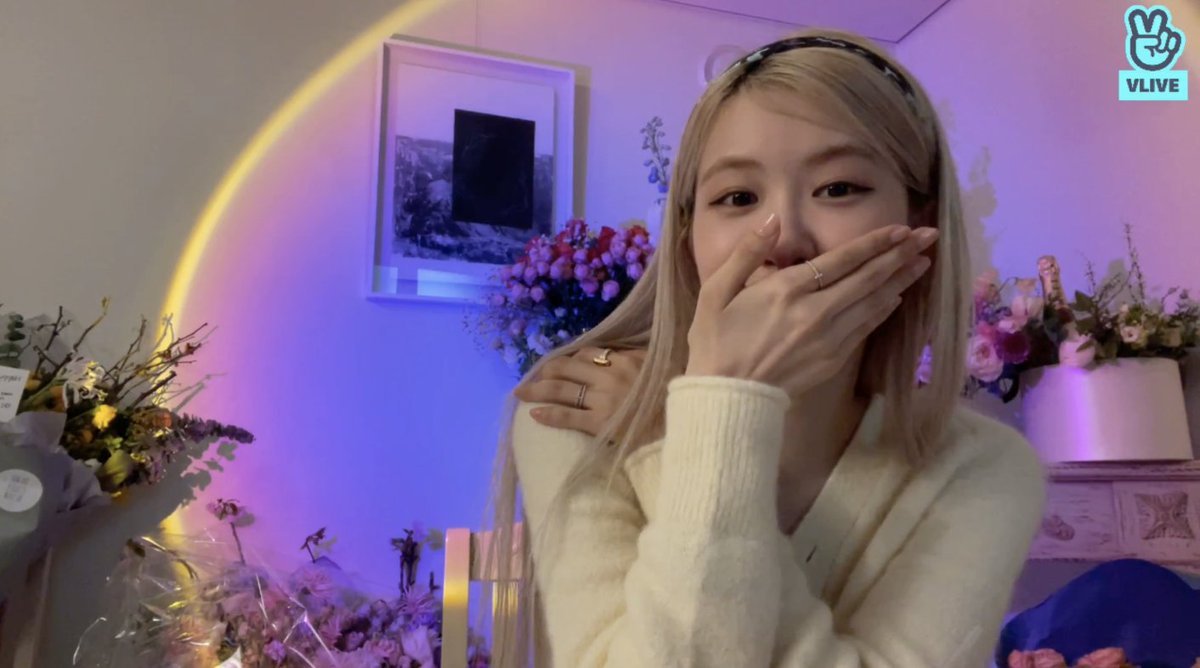 Rosé: Guys, there's no ghost behind me... At this time of doing this live, there is no ghost *something drops suddenly* Rosie: