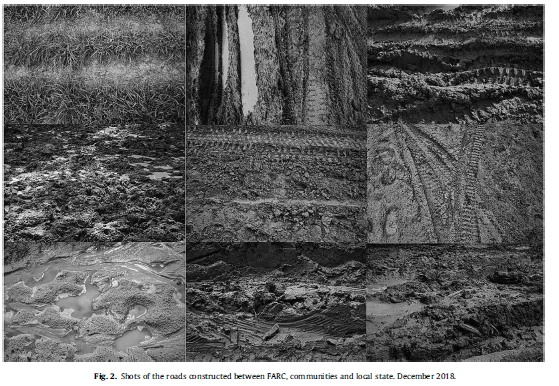 The war was also registered on the roads: these were bombed, their construction was criminalized, and with the mass displacement and decline of coca, the roads began to go into disrepair. They became the material surfaces of this top-down militarized state-formation.