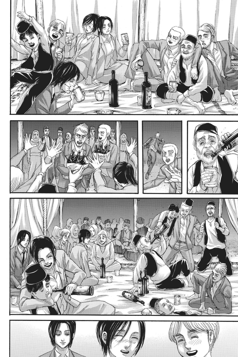 Perhaps, after him and his friends were invited to Ramzi's tent, he kind of got it for a bit?? The preciousness of shared moments, of different people and existences making memories together despite not understanding a word, despite their lives having to end or change later.