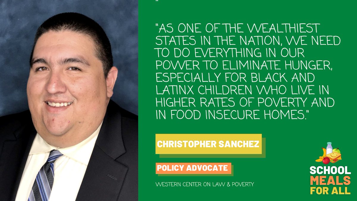 For years Black and Latino families have faced barriers to accessing school meal for their children because of burdens of enrolling into school meal programs. Today @NancySkinnerCA introduced #SB364, #SchoolMealsForAll, alleviates those burdens and provides meal to all students.