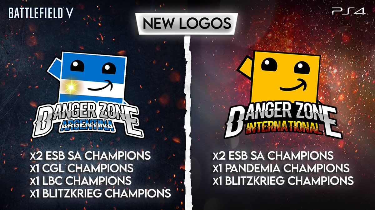 DzA_BF's tweet photo. Queremos presentar los nuevos logos de nuestros equipos Danger Zone Argentina y Danger Zone International! 👊 https://t.co/V8nxIFydQh