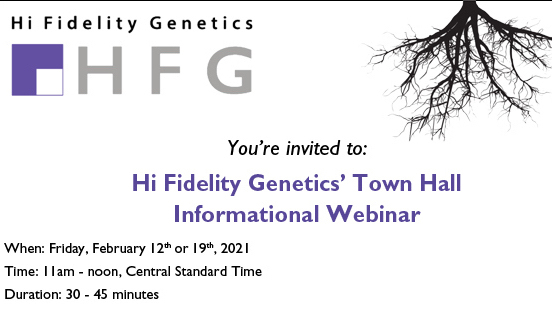HiFiGenetics's tweet image. Everyone is invited to a short webinar to learn more about HFG and who we are.  On Friday February 12 and 19th you will be able to hear from the leadership at HFG.  Bring your questions!
Register here  
docs.google.com/forms/d/e/1FAI…