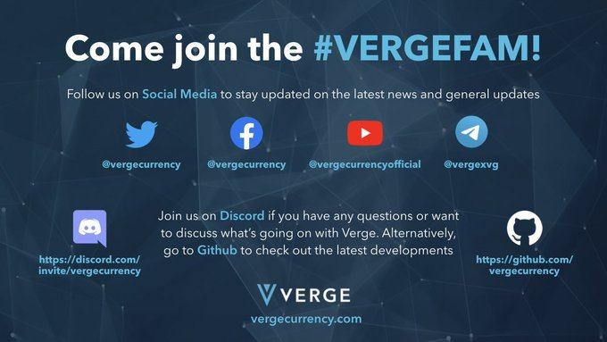 VergeCanada's tweet photo. The @vergecurrency $XVG community is still known today, as one of the largest, most passionate, and loyal communities in the #blockchain space. Over the last 6 years, it has grown to become #worldwide , community supported #currency. 
Join our channels, and join the #vergefam https://t.co/kWl9k8SLw4